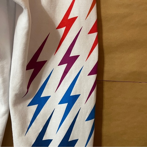 Aviator Nation | Bolt Gradient Sweatpants White Rainbow Jogger Pants Size XS - Picture 13 of 16